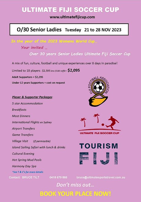 Fiji Cup 2023 Flyer O30 Senior Ladies